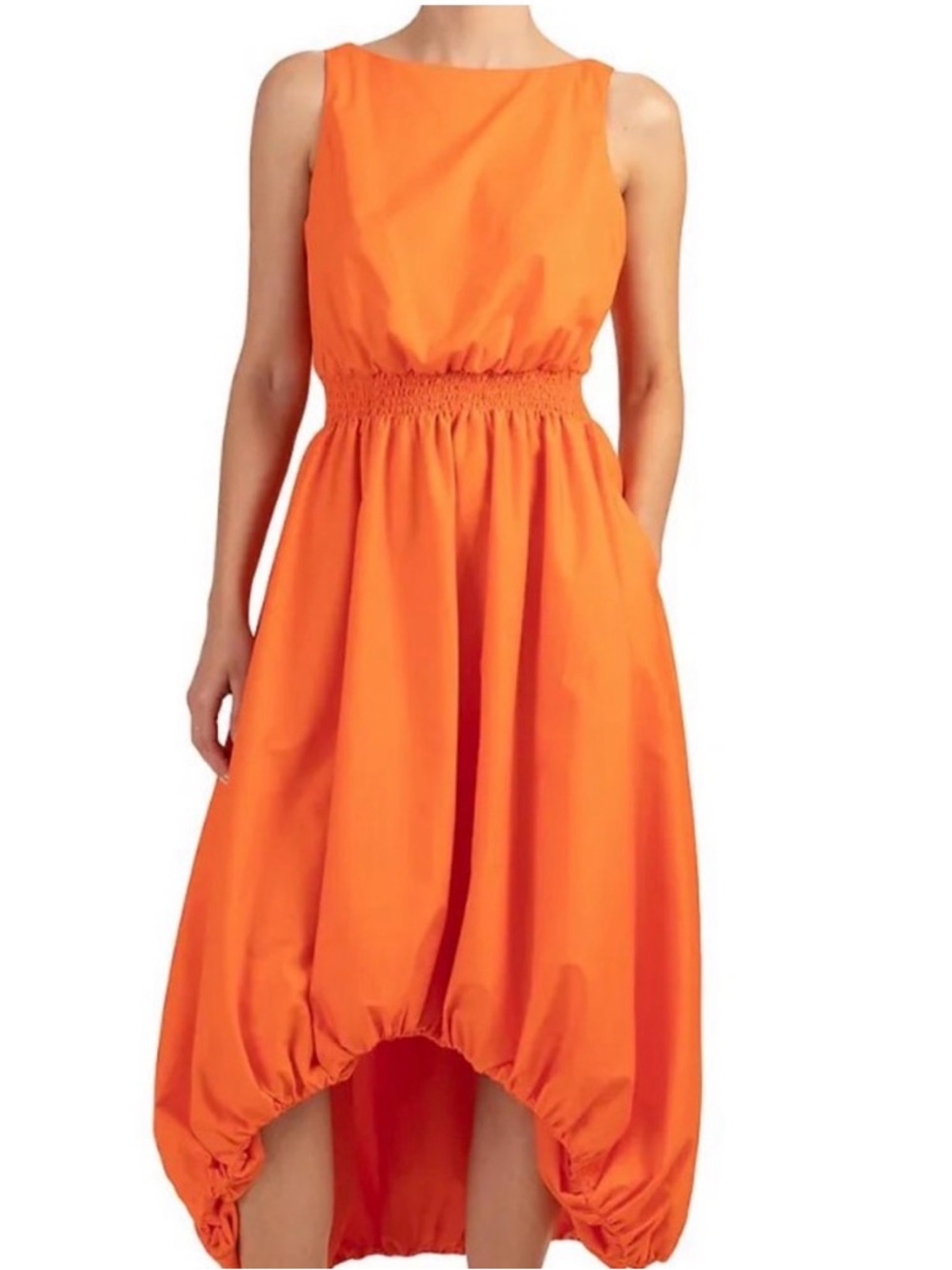 Nwot Trina Turk orange bubble skirt dress sz S